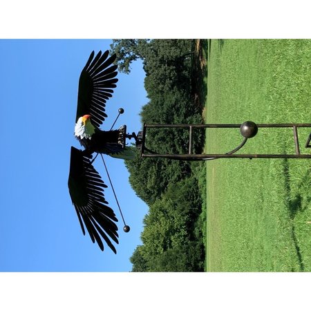 CERRAR Counterweight Metal Eagle Rocker Garden Stake, Black & Gray - Large CE2472750